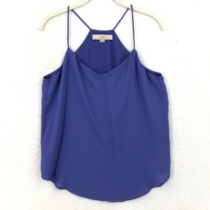 LOFT Womens XS Purple Cami Tank Top Sleeveless Racerback Lined Flowy Blouse